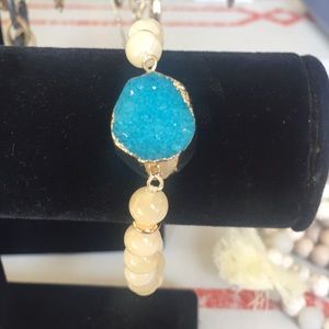 Gemstone Cream Bracelet